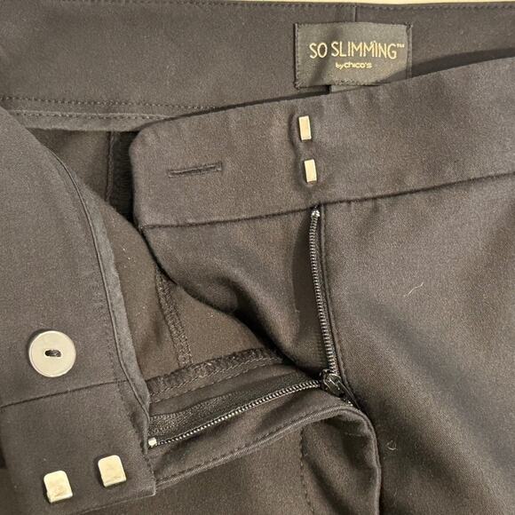 Chico's So Slimming black pants with back seaming detail - Sz 0.5 short US 6P - Picture 8 of 11